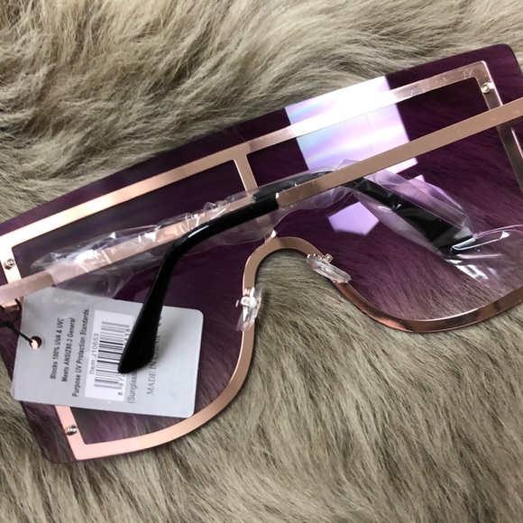 💫 RODEO DRIVE PLUM Oversized Sunglasses *NEW* - Picture 4 of 4